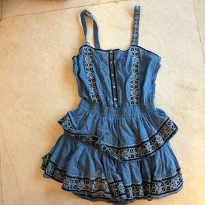 Love shack embroidered tiered  dress